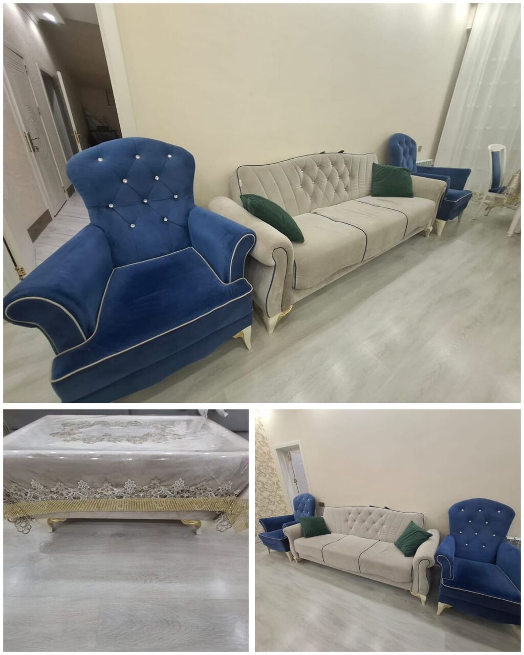 Endirim edildi. Divan kreslo dəsti 250₼.jurnalnısı var.Divan — Yumşaq mobilya dəstləri, Qobu