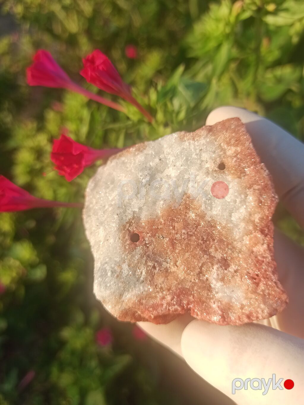 Təbii kolleksiya daşı – qırmızı-russet rəng keçidli, ağ-kvarsvari — Digər, Sumqayıt (6)