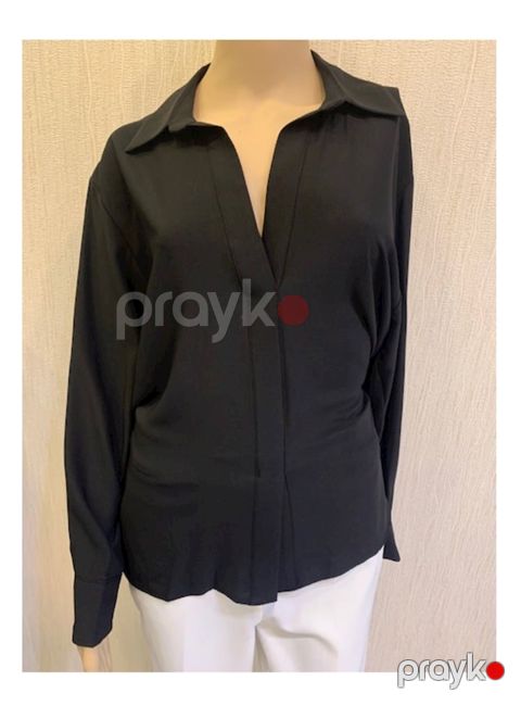 Qadınlar üçün uzunqol köynək Dessen 013280, qara, polyester, ölçü 36 — Bakı