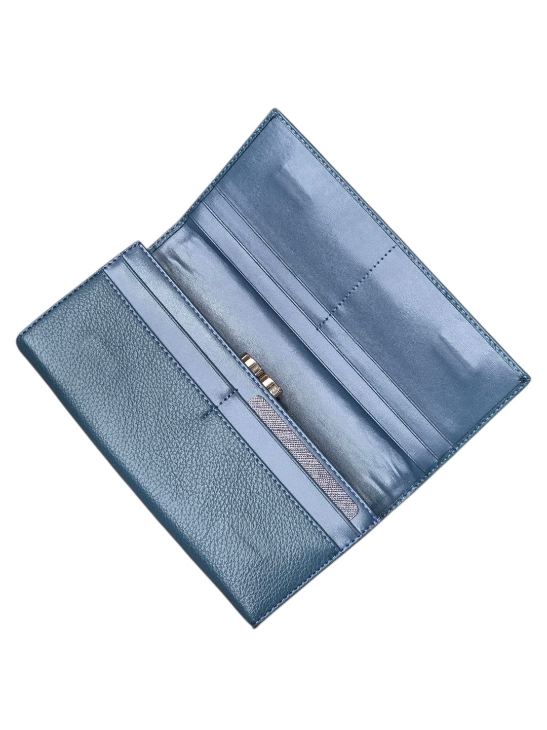 Qadınlar üçün poliuretan pulqabı, göy, 18.5x9 sm, 8 kart bölməsi, Çin istehsalı - Saralyn_C-6553A_Blue — Mallar, Bakı (3)