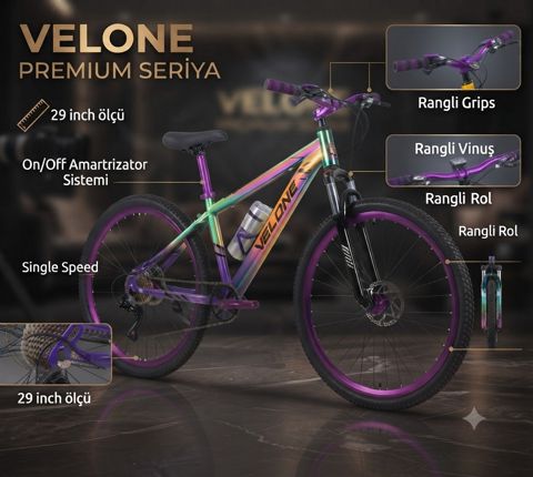 Dağ velosipedi Velone, (29, çəhrayı) — Bakı