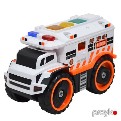 Maşın DIY Truck polis modeli, iri təkərli, işıqlı, ağ, 3 yaşdan, İntex Azərbaycan10025 - İntex Azərbaycan 2025-125 — Bakı
