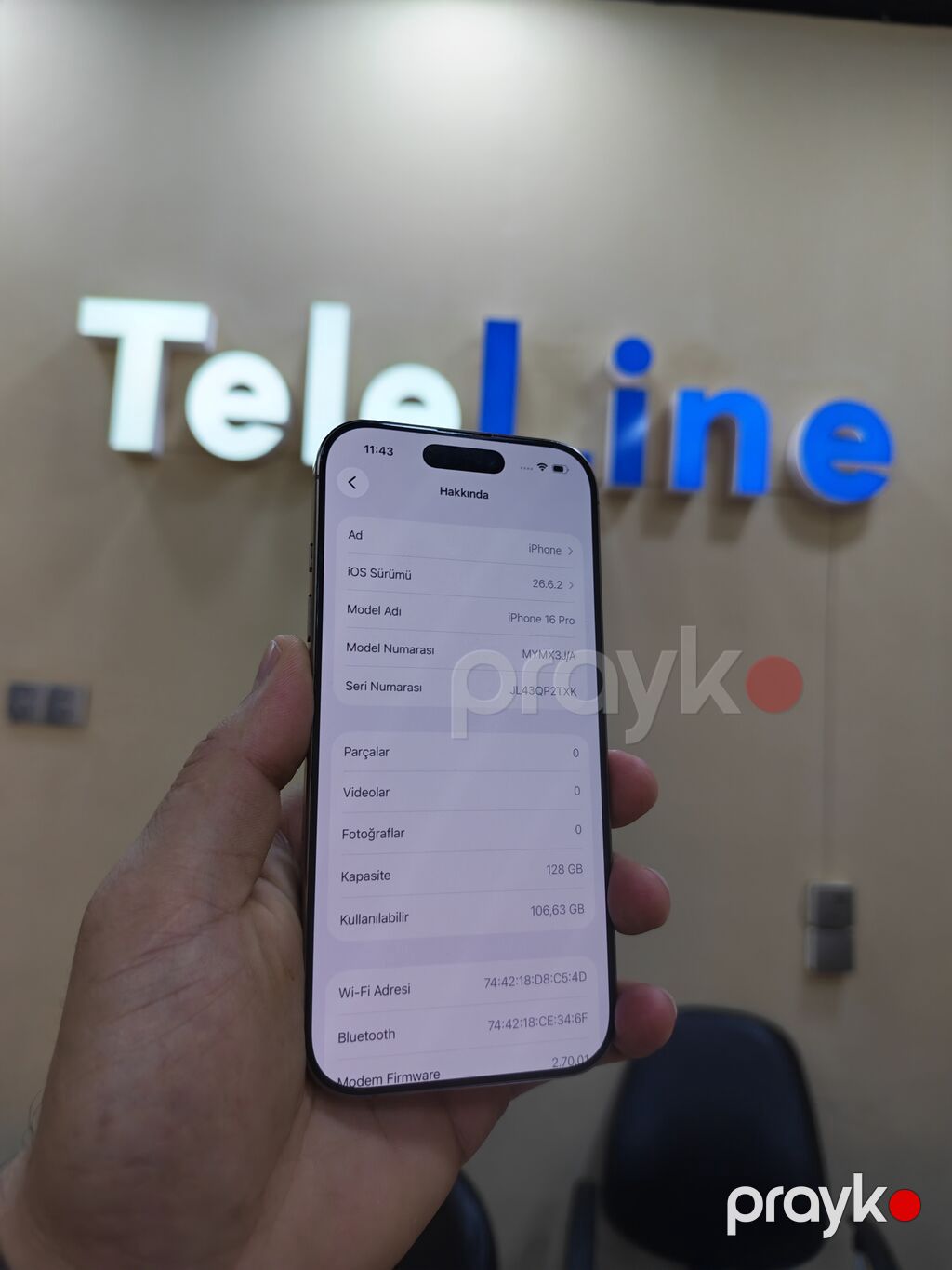 IPhone 16 Pro, 128 GB, Desert Titanium, Zəmanət, Simsiz şarj, Face ID — Apple iPhone, Bakı (3)