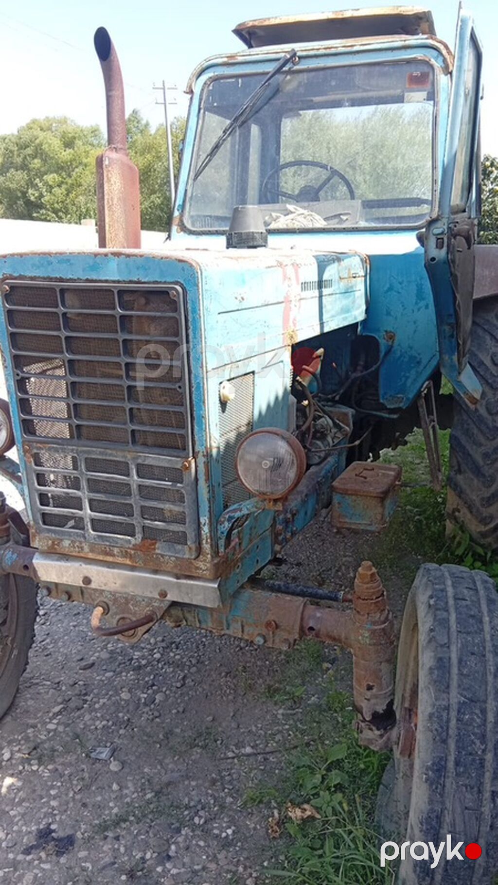 Traktor MTZ-80 (Belarus) – mavi kabinəli, 2WD ön təkərli versiya — Traktorlar, Quba (2)