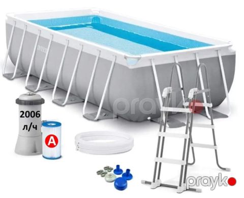 Karkaslı hovuz Intex, boz, 400x200x100sm, 6836 L — Bakı