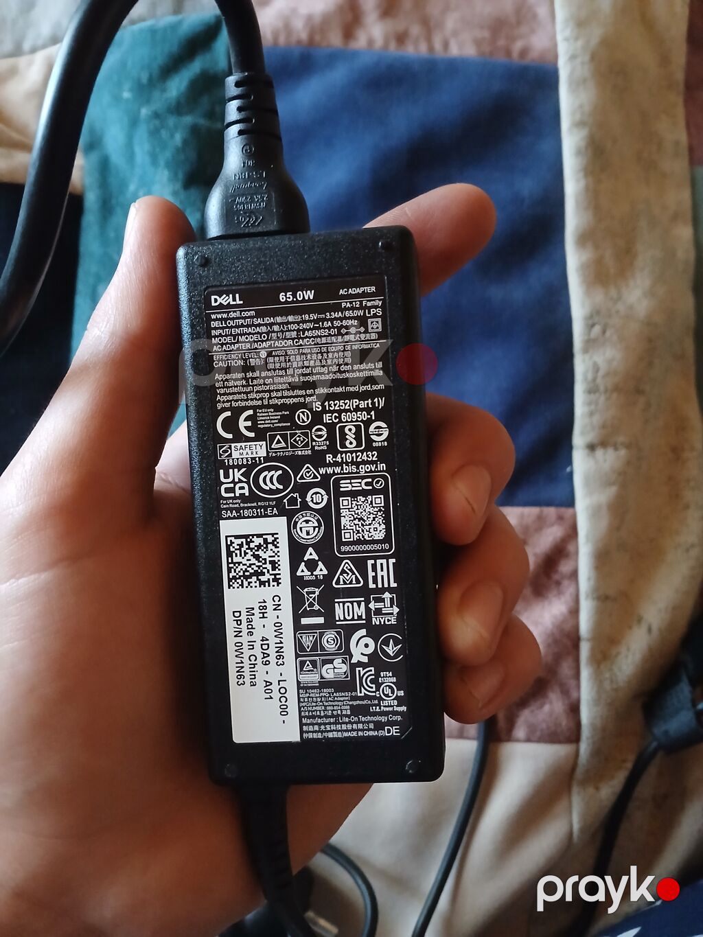 Dell noutbuk üçün 65W güc adapteri. Əsas göstəricilər: - Brend: Dell — Noutbuk aksesuarları, Cəlilabad (2)