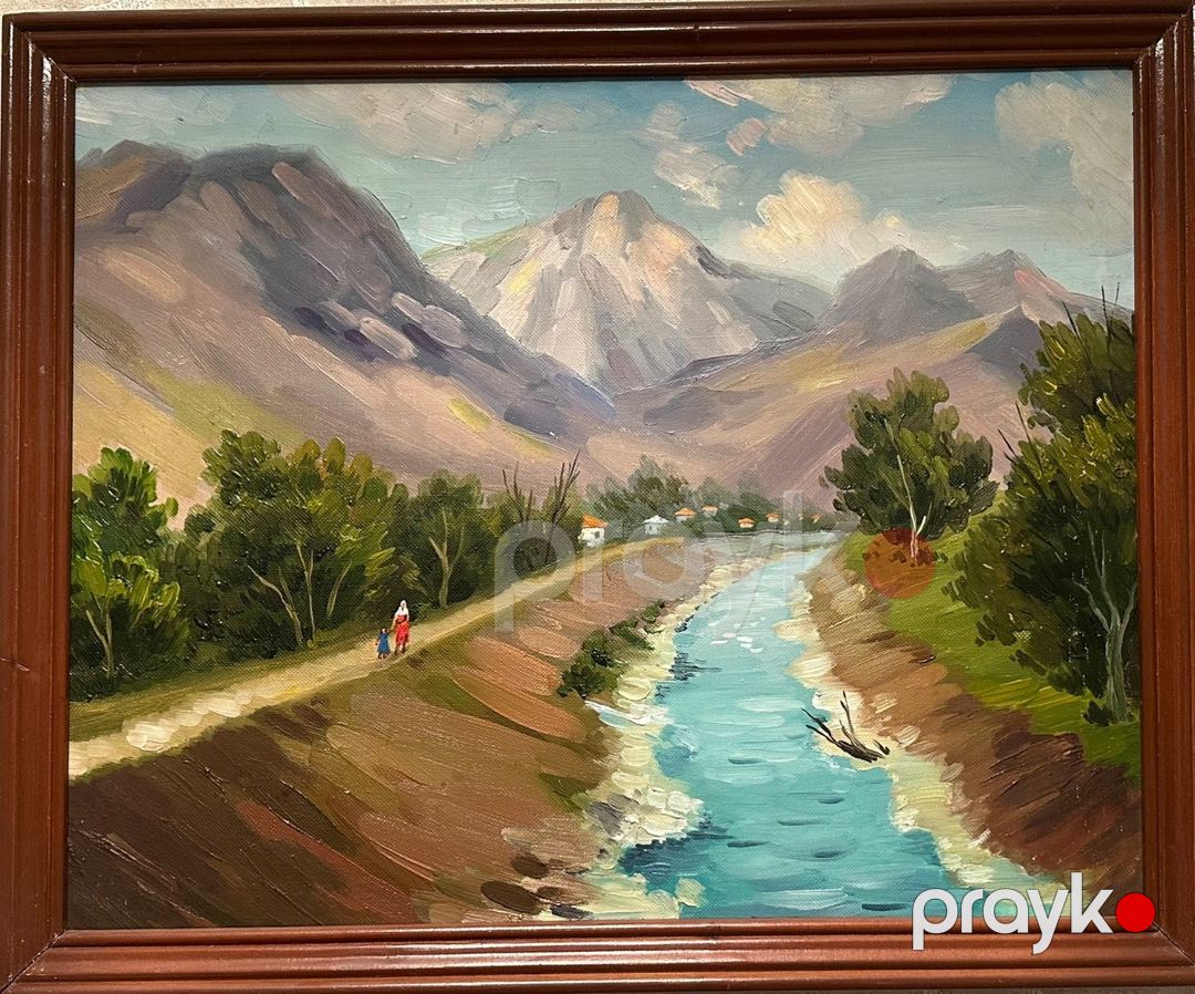 Kətan üzərində yağlı boya, əl işi tablo 81×70 sm — Dekor və interyeri, Bakı (4)