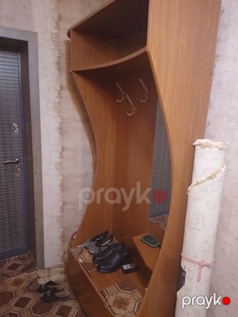 Dəhliz üçün asılqanlı garderob modulu - Material: taxta/LDSP, qəhvəyi — Qobu