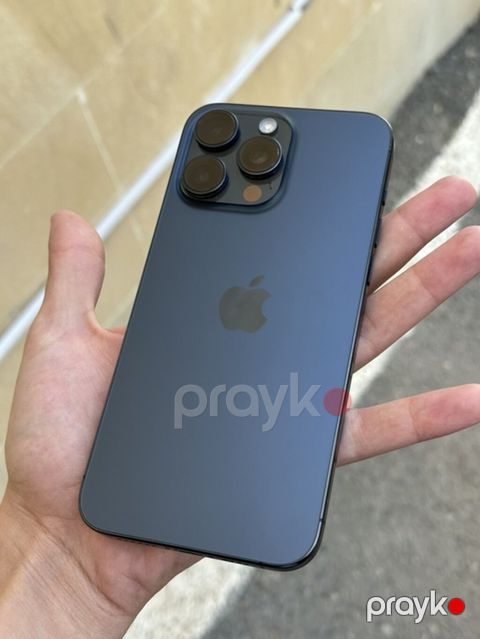 IPhone 15 Pro Max, 256 GB, Blue Titanium, Simsiz şarj, Face ID — Qobustan