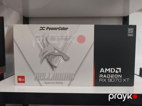PowerColor Hellhound Radeon RX 9070XT 16GB GDDR6 Spectral White — Bakı