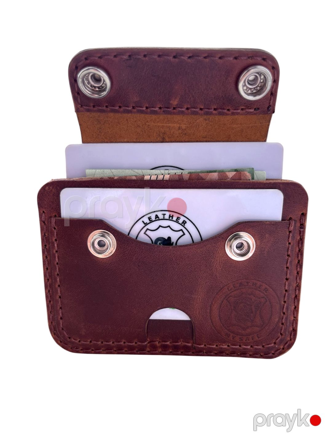 Vizit kart qabı 2309196, qəhvəyi, dəri, 10x8 sm — Mallar, Bakı (3)