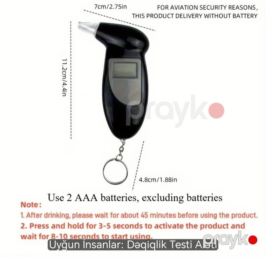 Portativ Alkoqol Testeri (Breathalyzer) - Rəqəmsal LCD ekran — Digər, Bakı (5)