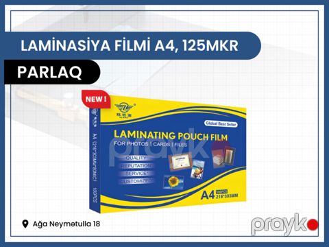 Parlaq laminasiya filmi A4, 125 mikron — Bakı