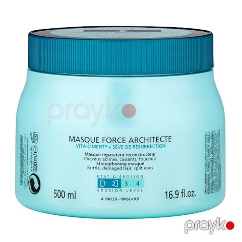 Saçlar üçün maska Kerastase Paris Resistance Force Architecte çox zədələnmiş saçlar üçün 500 ml — Bakı