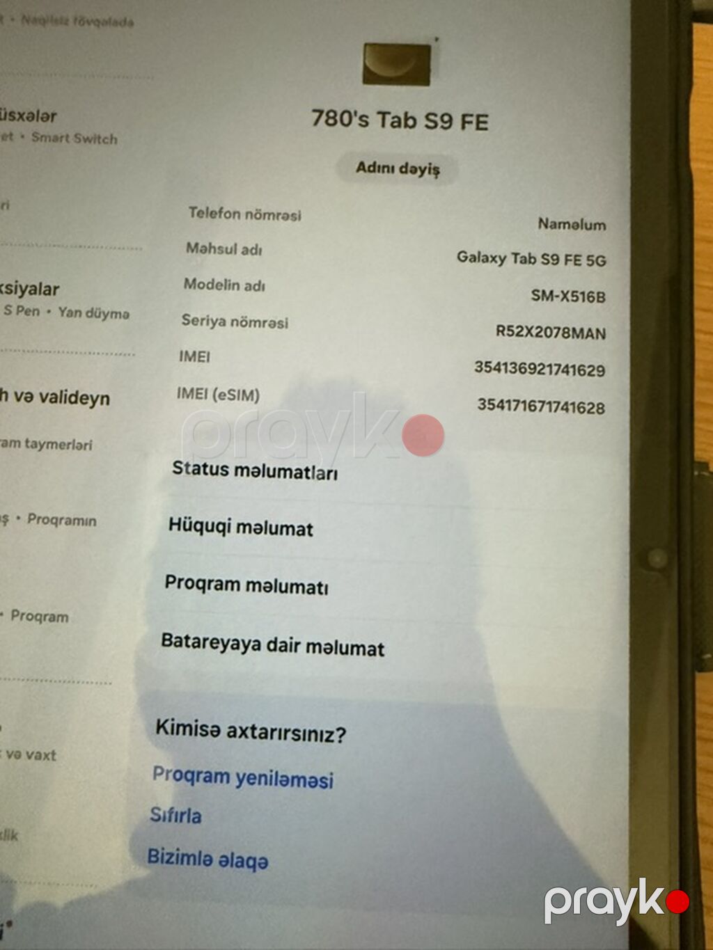 İşlənmiş Samsung Galaxy Tab S9 FE, 12,4", 128 GB — Samsung, Bakı (9)