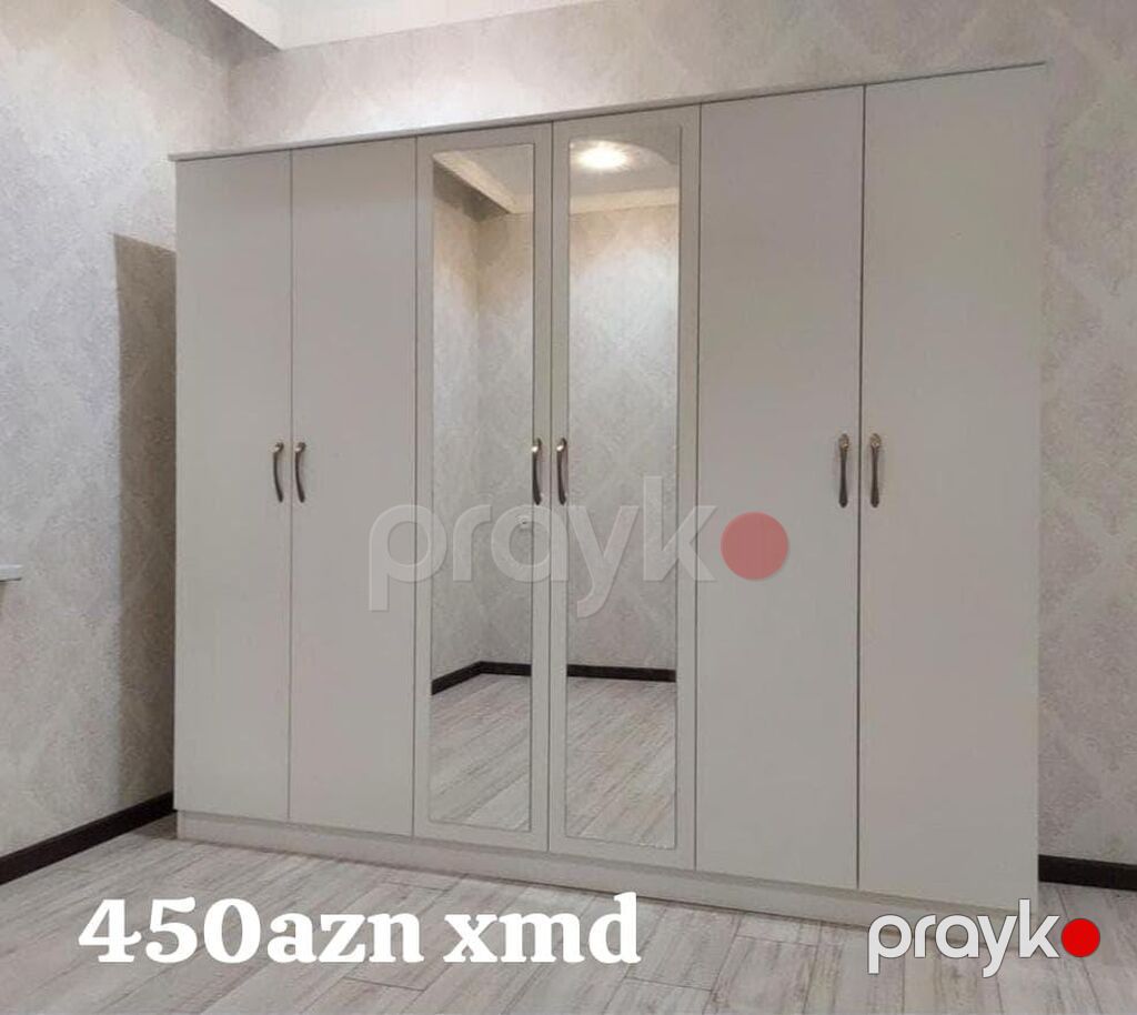 Yataq otağı üçün iri həcmli qarderob dolabları - Model: 6 qapılı — Şkaflar, Bakı (9)