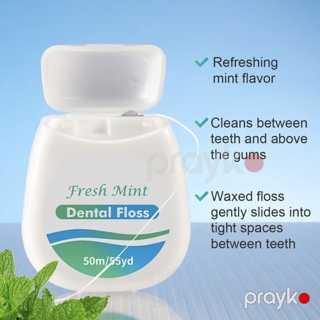 Fresh Mint Dental Floss – nanə ətirli diş sapı - Uzunluq: 50 m / 55 — Digər, Digah (3)