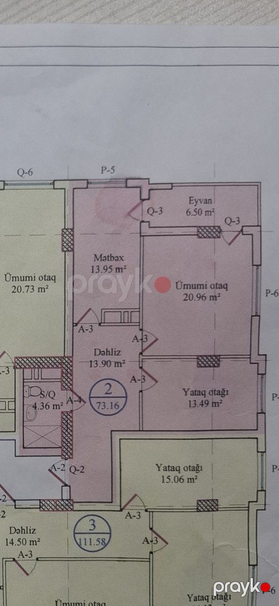 Satılır 2 otaqlı yeni tikili 73.5 m² — Mənzil, Bakı (9)