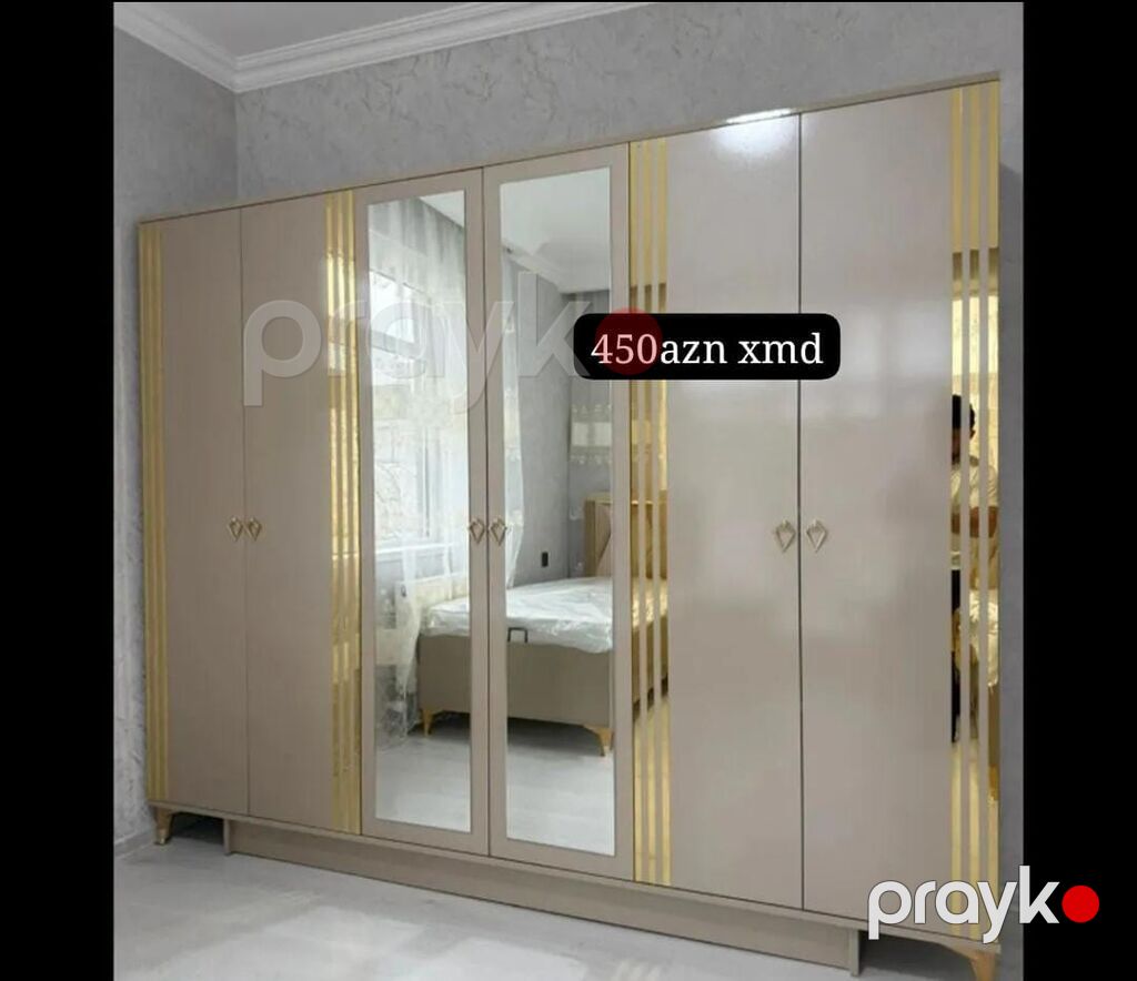 Yataq otağı üçün iri həcmli qarderob dolabları - Model: 6 qapılı — Şkaflar, Bakı (2)