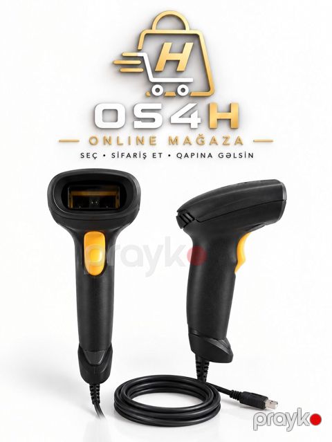 Symbol markalı USB barkod oxuyucu skaner - İstifadə sahələri: market — Bakı