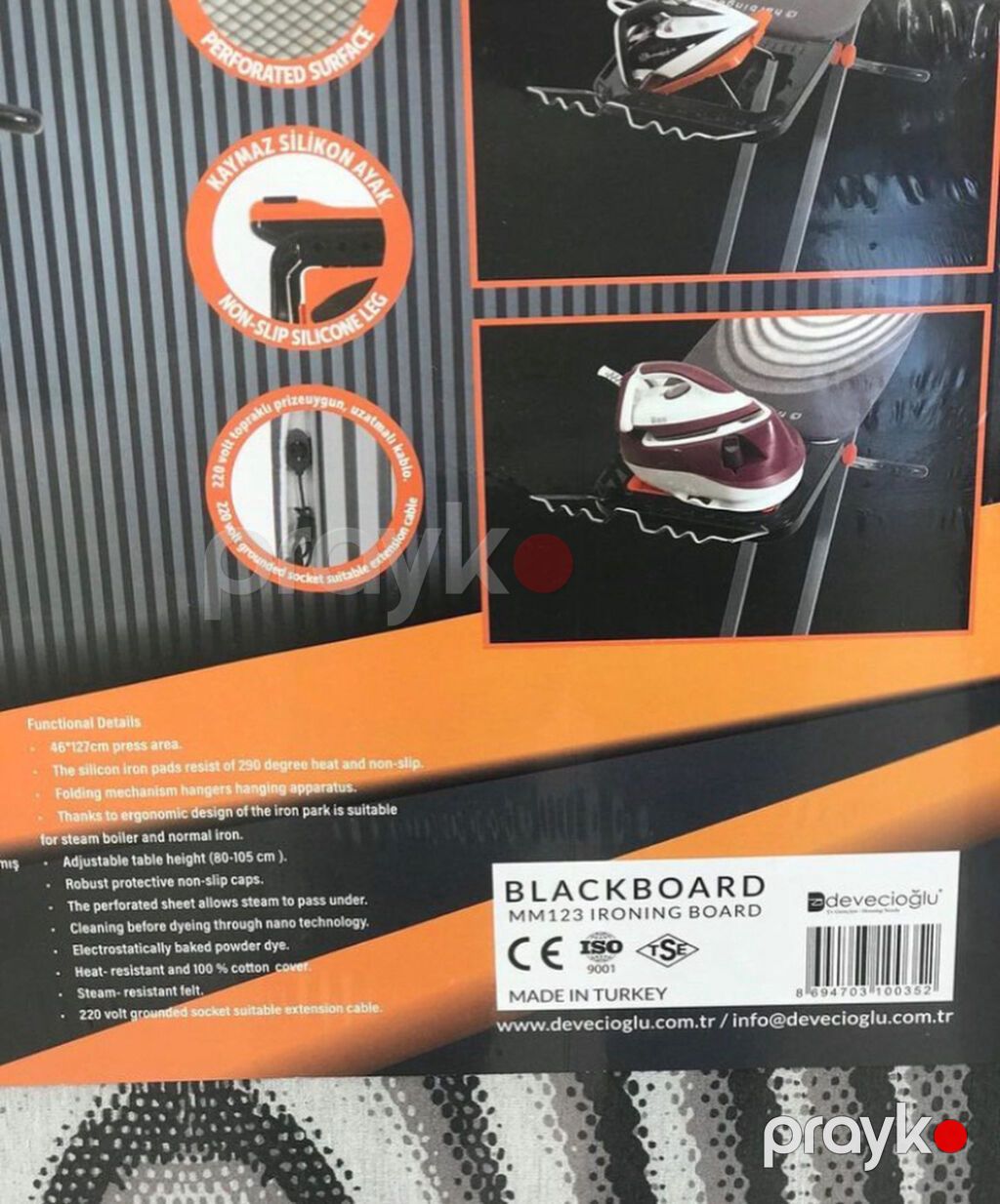 Ütüləmə lövhəsi "Devecioğlu Harbinger Blackboard MM 123" 127 sm* 46 sm — Ütü masaları, Bakı (6)