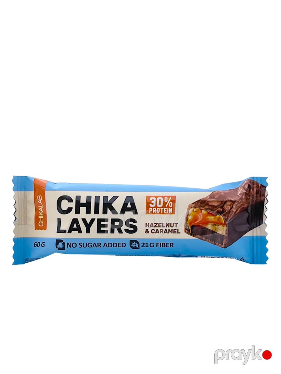 Şəkərsiz proteinli batonlar Chikalab Chika Layers, karamel ilə fındıq, 60 q x 20 əd — Mallar, Bakı (2)