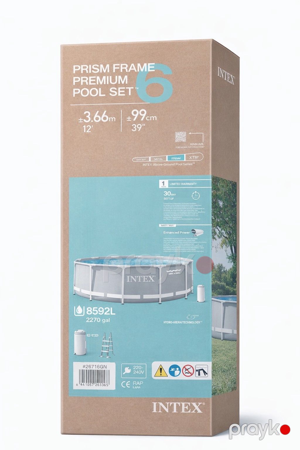 Karkaslı hovuz Intex, boz, 8592 l — Hovuzlar, Bakı (2)