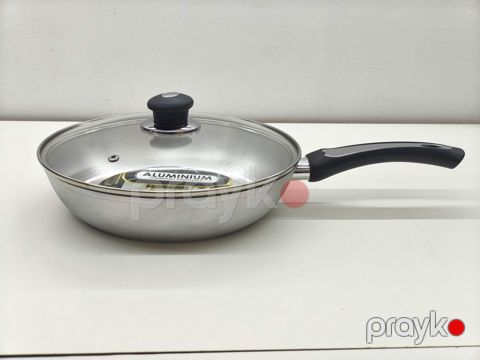 Tava BYZ-1426, tökmə alüminium, gümüşü, 26 sm — Bakı