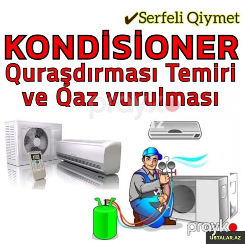 kondisionerlərin təmiri zəmanətlə 7/24 — Bakı