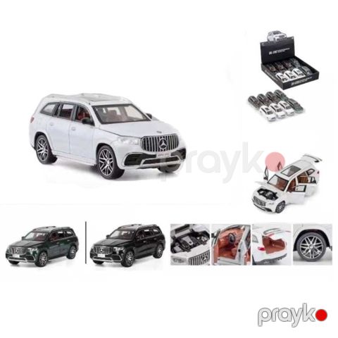 Təkərli oyuncaq Mercedes GLS 63, dəmir, açılan qapılar, kapot və baqaj, realist salon və sükan, hərəkətli təkərlər, şıq nümayiş qutusu, 3+ yaş - DM112-43 — Bakı