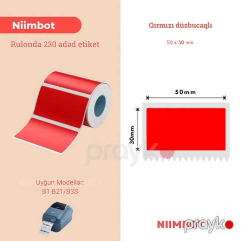 Niimbot printer rəngli etiket kağızları
