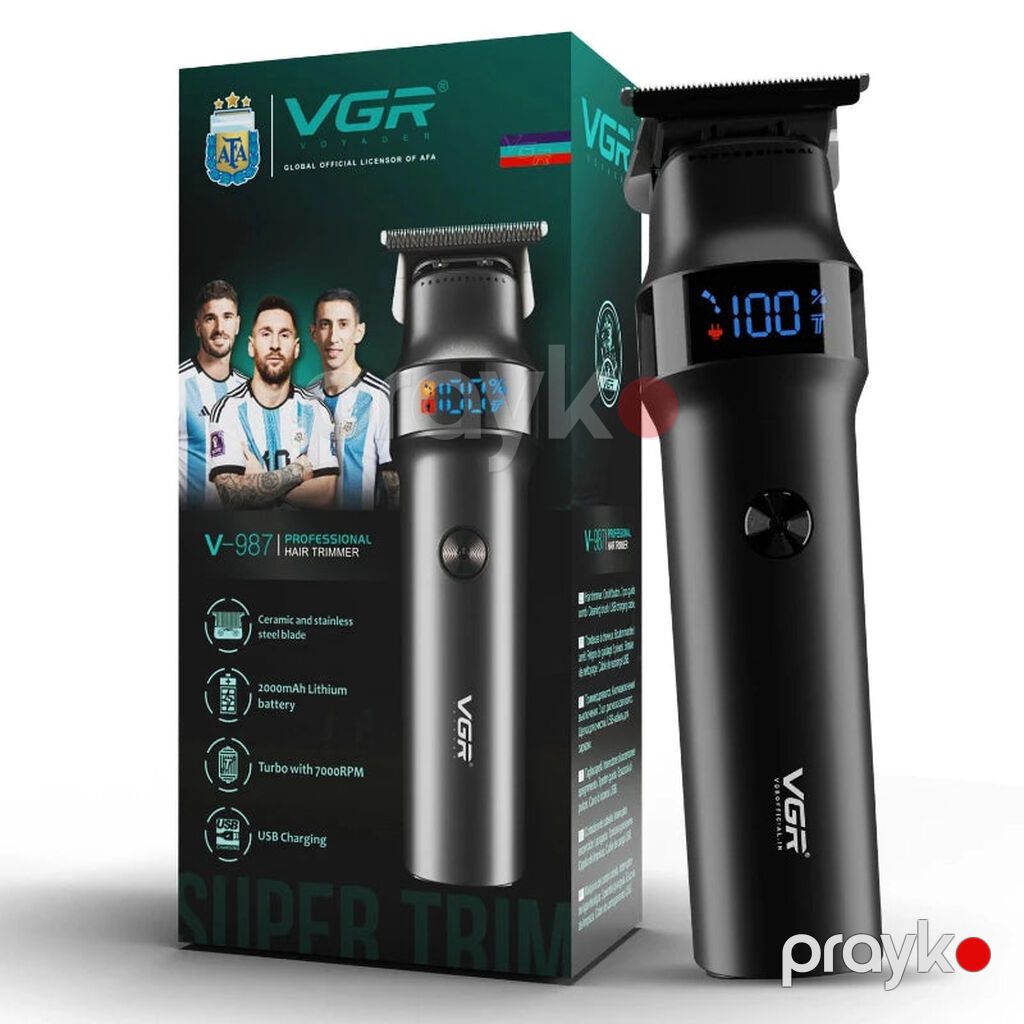 Profissional Trimmer VGR 987 - Keramik Bıçaqlı / 2000mAh / 400 Dəqiqə — Saç kəsmə maşınları, Bakı (2)