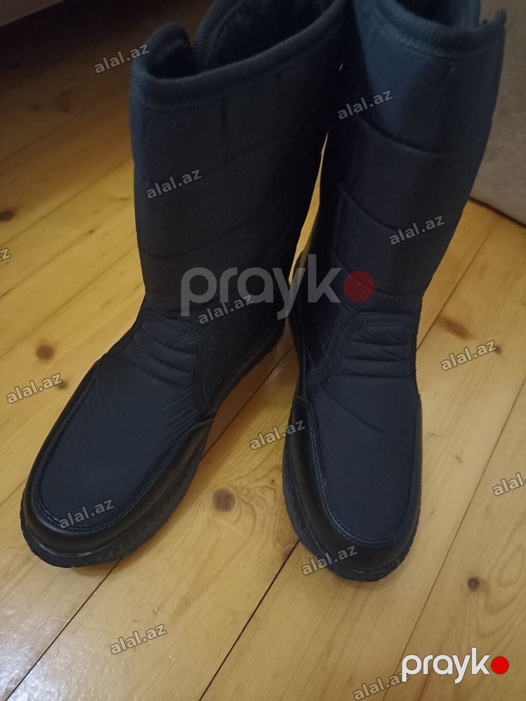 Qara rəngli qış çəkmələri - Model: isti, uzun boğazlı, yüngül qış — Şəxsi əşyalar, Bakı (3)