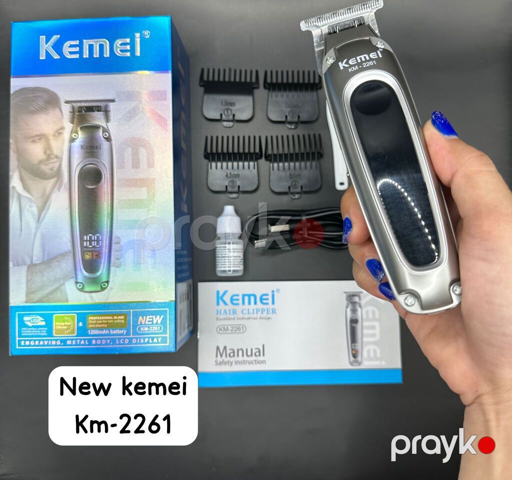 Taraş aparatı Kemei 2261 - 2 Sürətli / 6000-6500 RPM / 1200mAh / 150 — Saç kəsmə maşınları, Bakı (4)