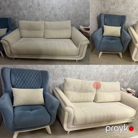 Divan kreslo dəsti satılır 500₼. Bazalıdır.ünvan 4cü — Bakı