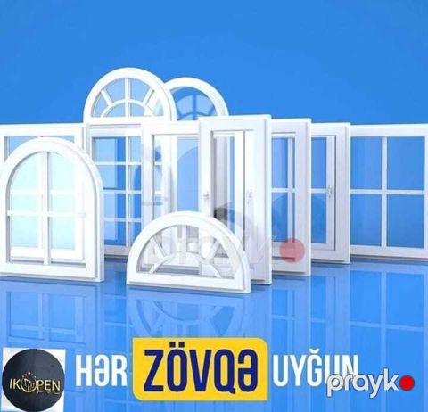 Şok Endırımlı Plastik qapı və pəncərə sifarişi — Bakı