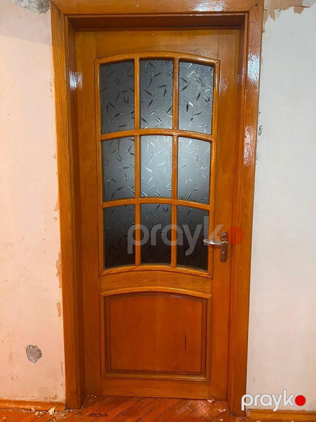 Taxta qapı və pəncərə dəsti - Material: təbii ağac (cilalı, bal rəng — Pəncərələr, qapılar, balkonlar, Masazır (3)