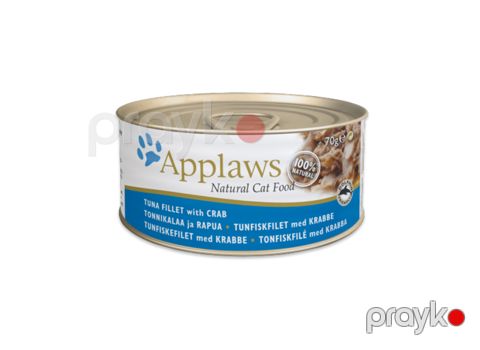Konserv Applaws Natural Cat Food pişiklər üçün, tuna və krab dadı ilə, 70 q — Bakı