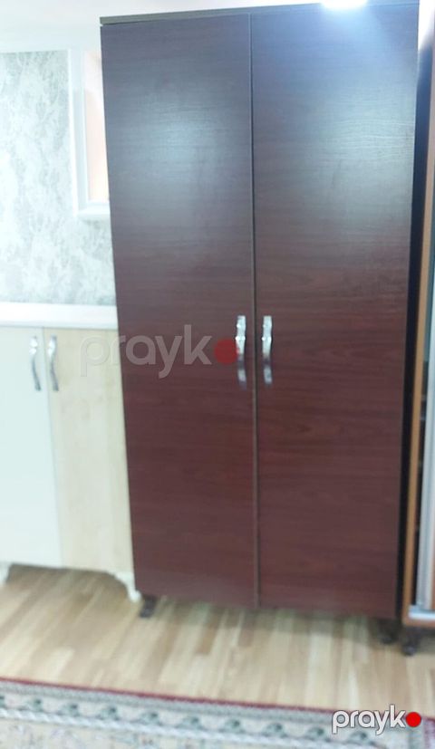 İkiqapılı şkaf - Material: laminat/LDSP, tünd qəhvəyi taxta — Gəncə