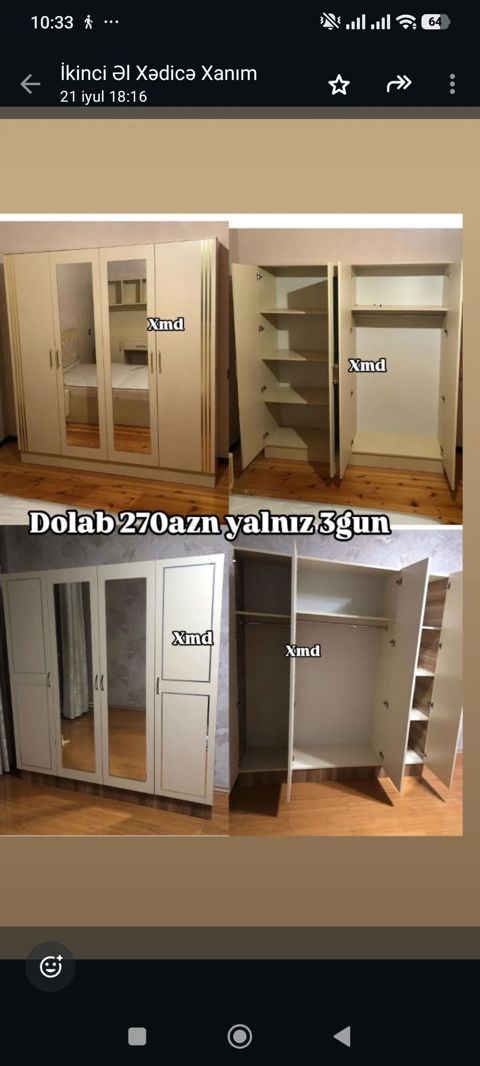 İstehsalin ozunden alin hem vaxtinza hem cibinize qənaət edin — Aişə Xanım — Şkaflar