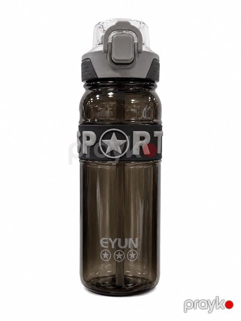 İdman su qabı Eyun Sport, plastik, qara, 800 ml — Bakı