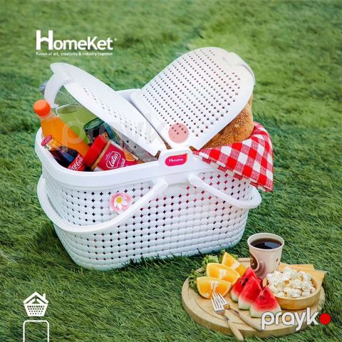 Piknik üçün səbət OP-228, 35 sm, ağ — Bakı
