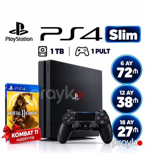 Sony PlayStation 4 Slim 1TB — Bakı