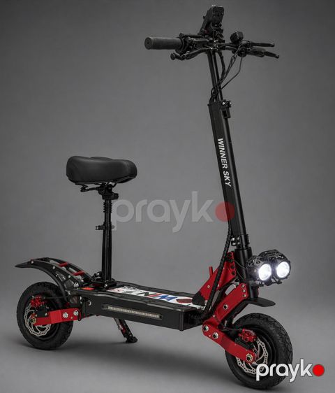Elektrik samokat ABC_S5 48W, qara/qırmızı — Bakı