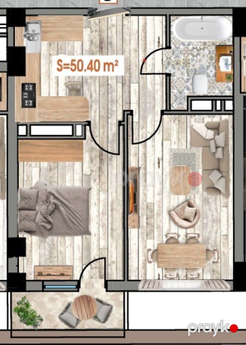 Satılır 2 otaqlı yeni tikili 50.4 m² — Mənzil, Bakı (5)