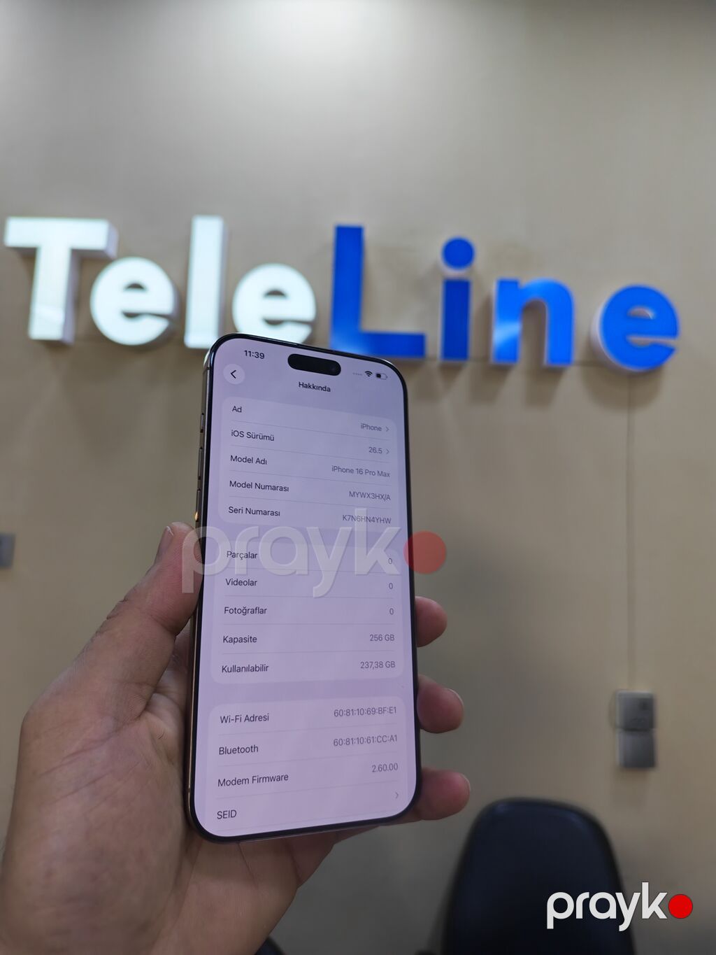 IPhone 16 Pro Max, 256 GB, Desert Titanium, Zəmanət, Simsiz şarj, Face ID — Apple iPhone, Bakı (3)