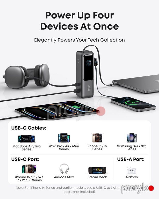 Power bank "Anker 25.000 mAh 165W" — Smartfonlar, Bakı (5)