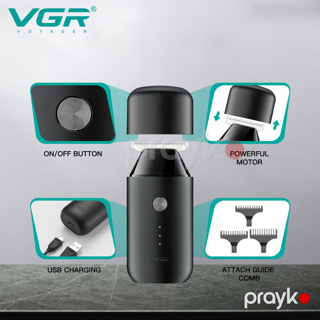 Mini Trimmer VGR 932 - 6000 RPM / 600mAh / 120 Dəqiqə / Cord/Cordles — Saç kəsmə maşınları, Bakı (7)