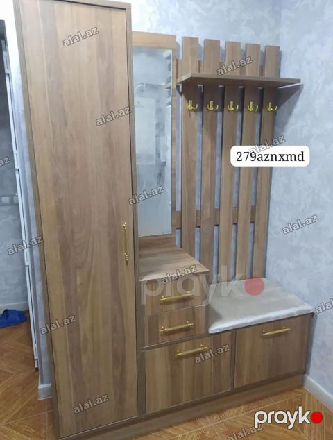 Daxilolma dəsti – çoxfunksiyalı dəhliz mebeli - Material: ağac — Sumqayıt