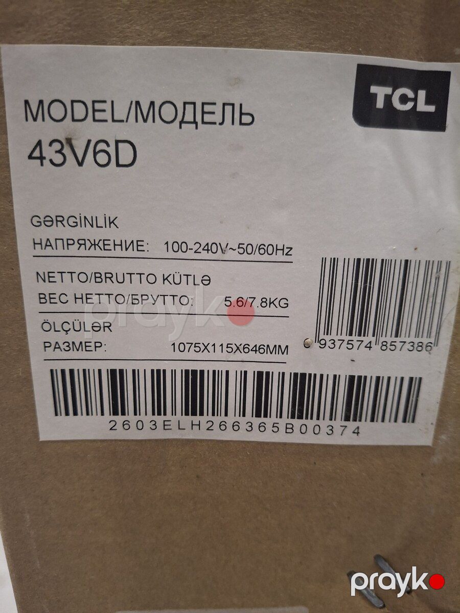 TCL 4K 109 ekran — TV və Video, Bakı (2)